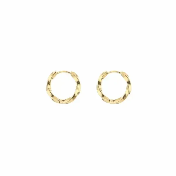 Spiraled hoop oorbellen - goud