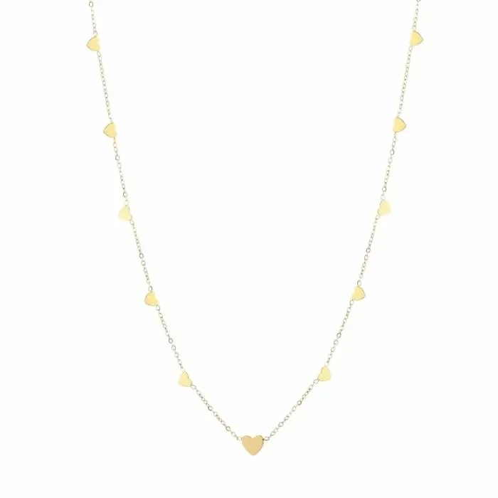 Multiple hearts ketting - goud
