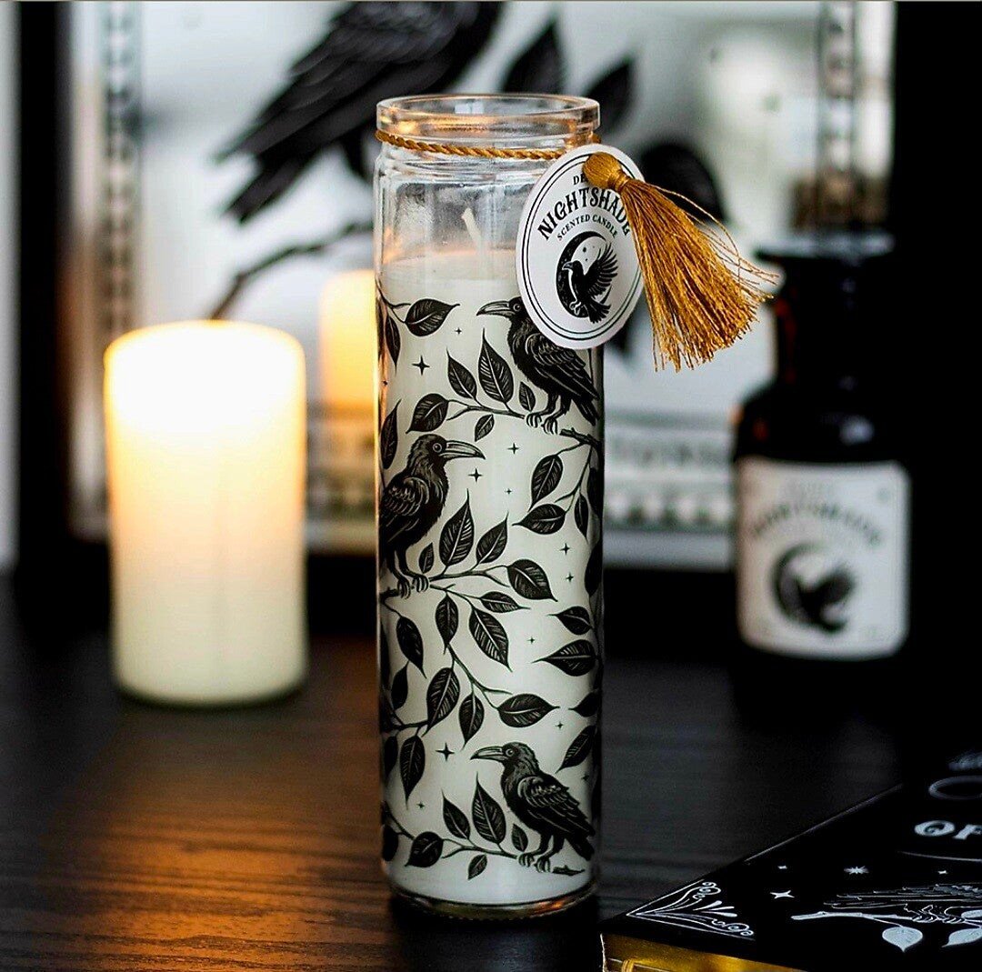 Mystic Raven Deadly Nightshade Tube Candle