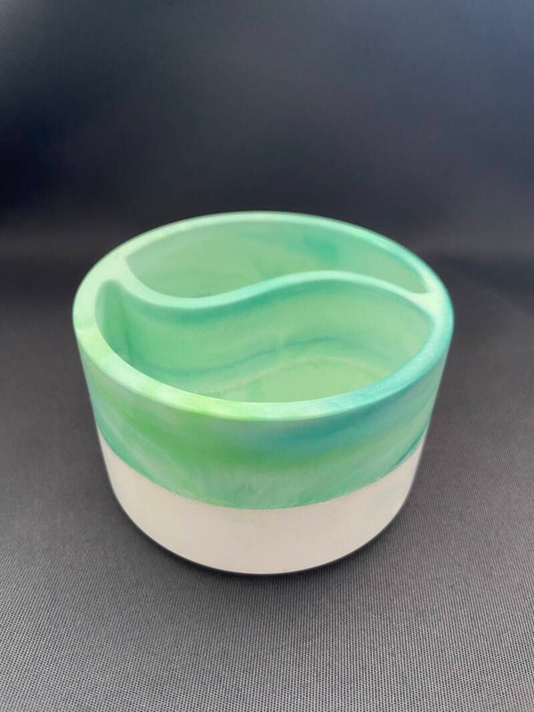 Yin yang potje - groen/wit