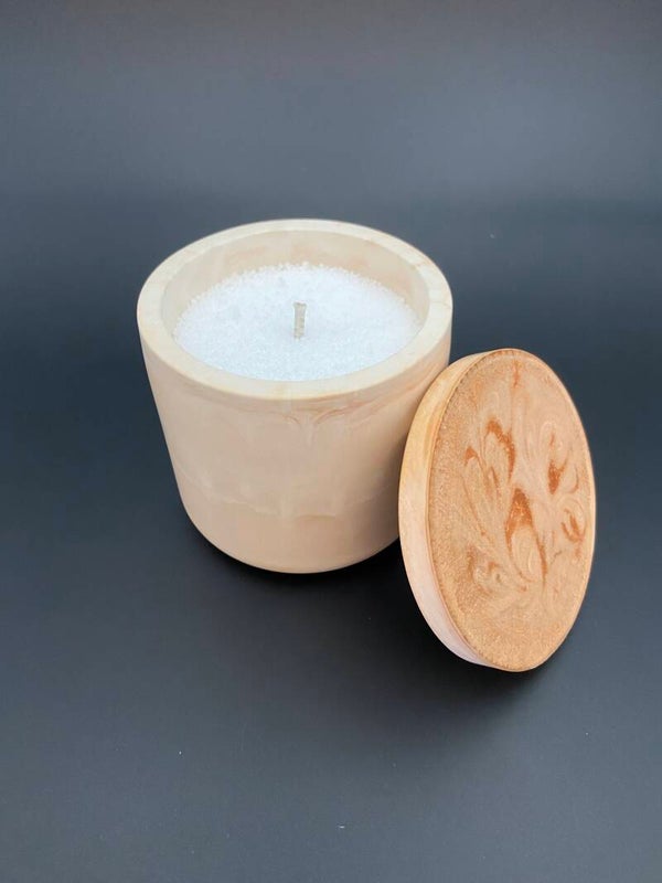 Strak potje met deksel - kleur terracotta