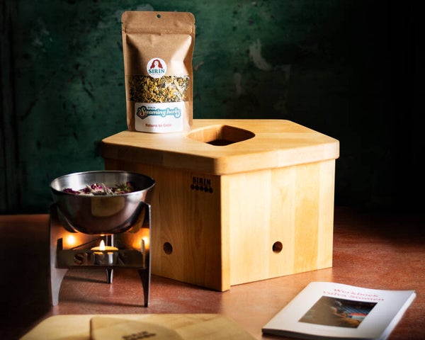 Sirin vijf elementen kruk, / five elements yoni steaming stool