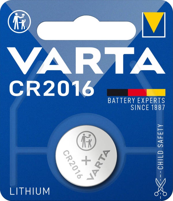 Varta 6016 Lithium Knoopcelbatterij CR2016 Blister á 1 Batterij