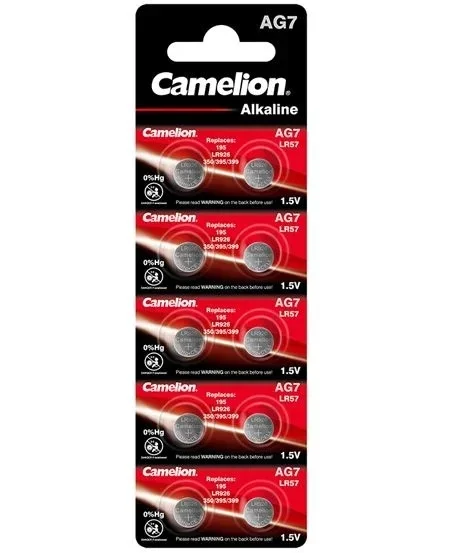 Camelion AG7 / LR57 / LR926 / 350 Alkaline Knoopcelbatterijen Blister á 20 Batterijen