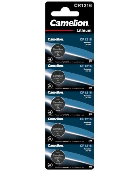 Camelion 5034LC Lithium Knoopcelbatterijen CR1216 Blister á 5 Batterijen