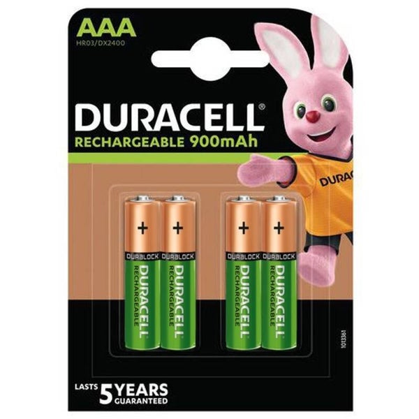 Duracell Recharge Ultra Long Lasting Power Rechargeable NiMH AAA Batterijen HR03 (900 mAh) Blister á 8 Batterijen