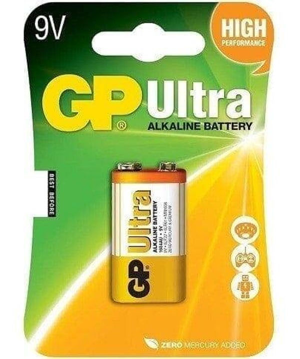 GP Batteries Ultra 1604AU Alkaline 9V Batterijen 6LF22 Blister á 5 Batterijen