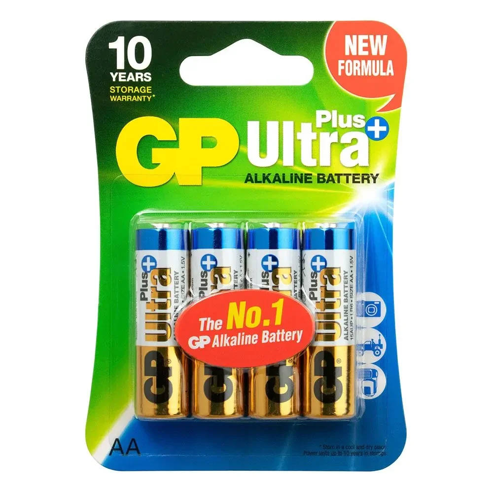 GP Batteries Ultra Plus 15AUP Alkaline AA Batterijen LR06 Blister á 8 Batterijen