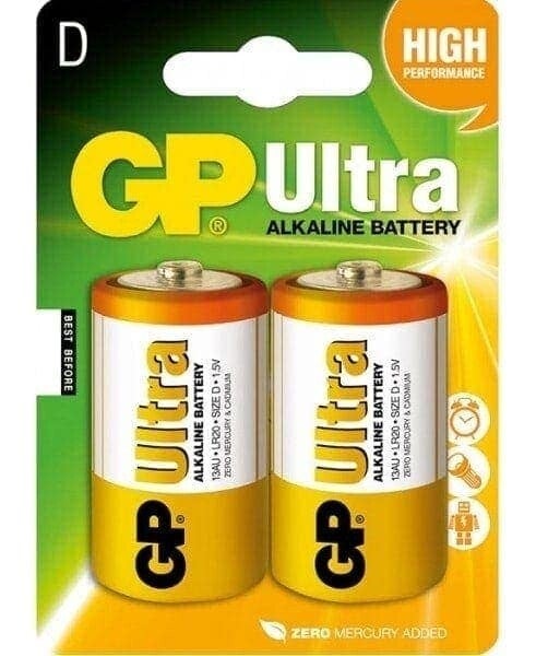 GP Batteries Ultra 13AU Alkaline D Batterijen LR20 Blister á 4 Batterijen