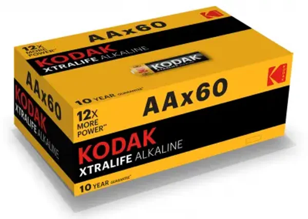 Kodak Xtralife Alkaline AA Batterijen LR06 Doos á 60 Batterijen