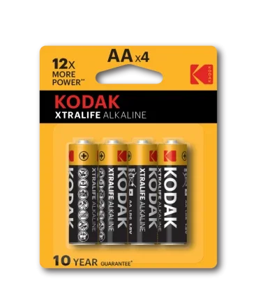 Kodak Xtralife Alkaline AA Batterijen LR06 Pak á 4 Batterijen