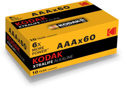 Kodak Xtralife Alkaline AAA Batterijen LR03 Doos á 60 Batterijen