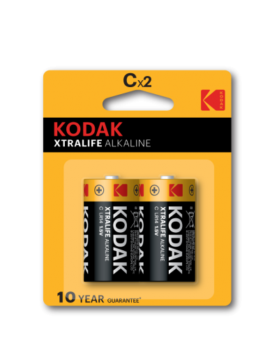 Kodak Xtralife Alkaline C Batterijen LR14 Blister á 4 Batterijen