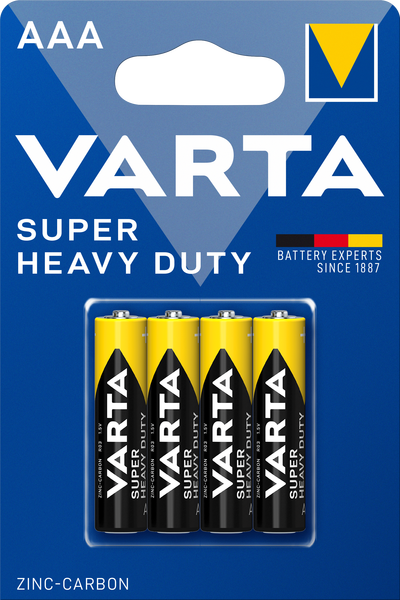 Varta 2003 Super Heavy Duty AAA Batterijen R03 Blister á 4 Batterijen