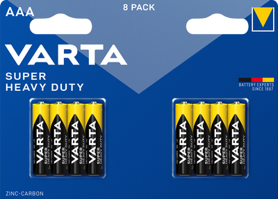 Varta 2003 Super Heavy Duty AAA Batterijen R03 Blister á 8 Batterijen