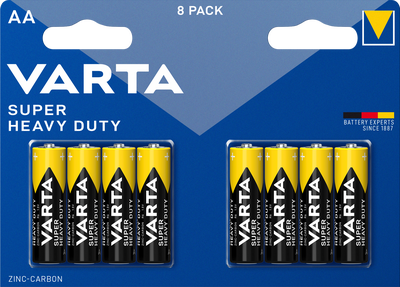 Varta 2006 Super Heavy Duty AA Batterijen R6P Blister á 8 Batterijen