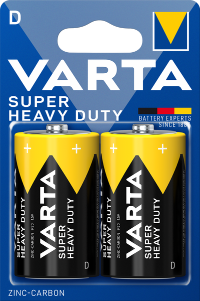 Varta 2020 Super Heavy Duty D Batterijen R20 Blister á 2 Batterijen