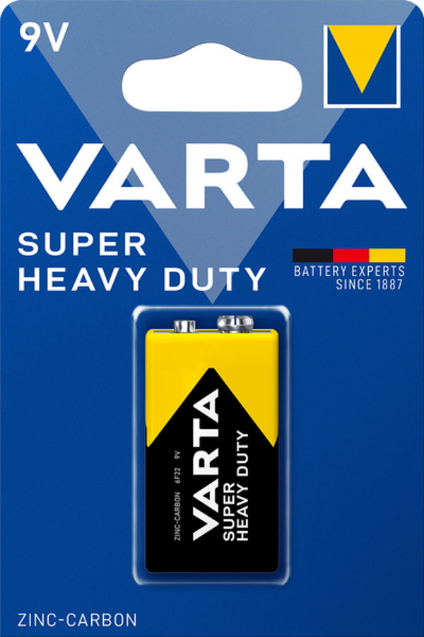 Varta 2022 Super Heavy Duty 9V Batterijen 6F22 Blister á 1 Batterij