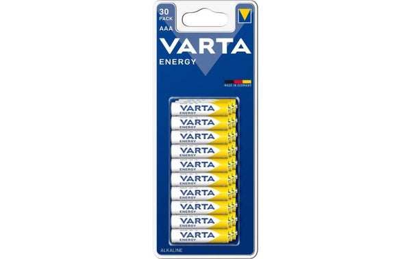 Varta Energy Alkaline AAA Batterijen LR03 Blister á 30 Batterijen
