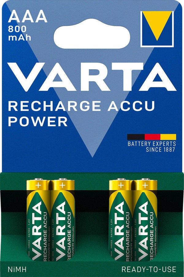 Varta 56743 Rechargeable NiMH AAA Batterijen HR03 (550 mAh) Blister á 8 Batterijen