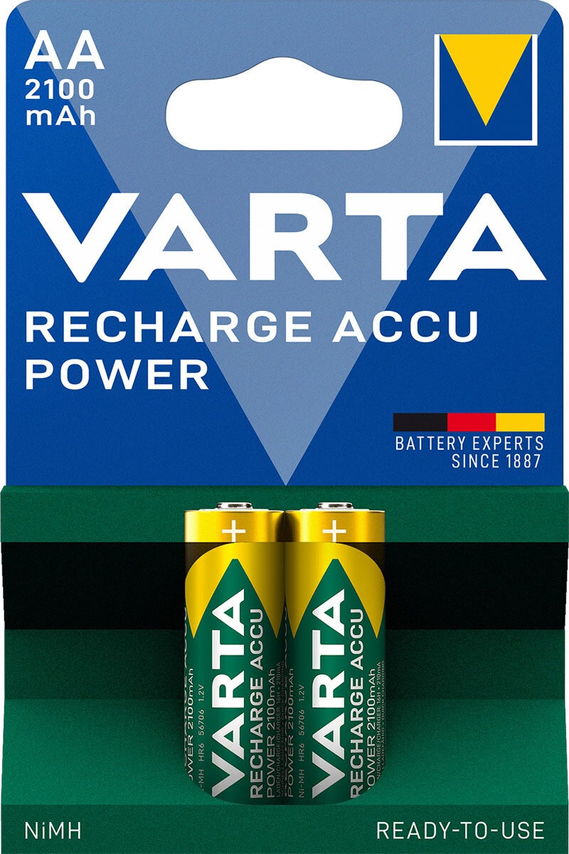 Varta 56706 Rechargeable NiMH AA Batterijen HR06 (2100 mAh) Blister á 2 Batterijen