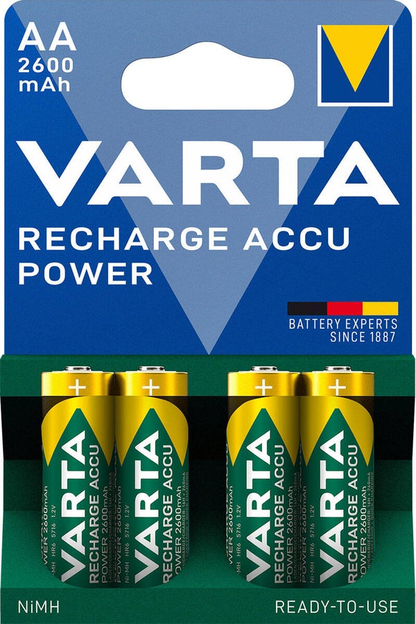 Varta 5716 Rechargeable NiMH AA Batterijen HR06 (2600 mAh) Blister á 8 Batterijen