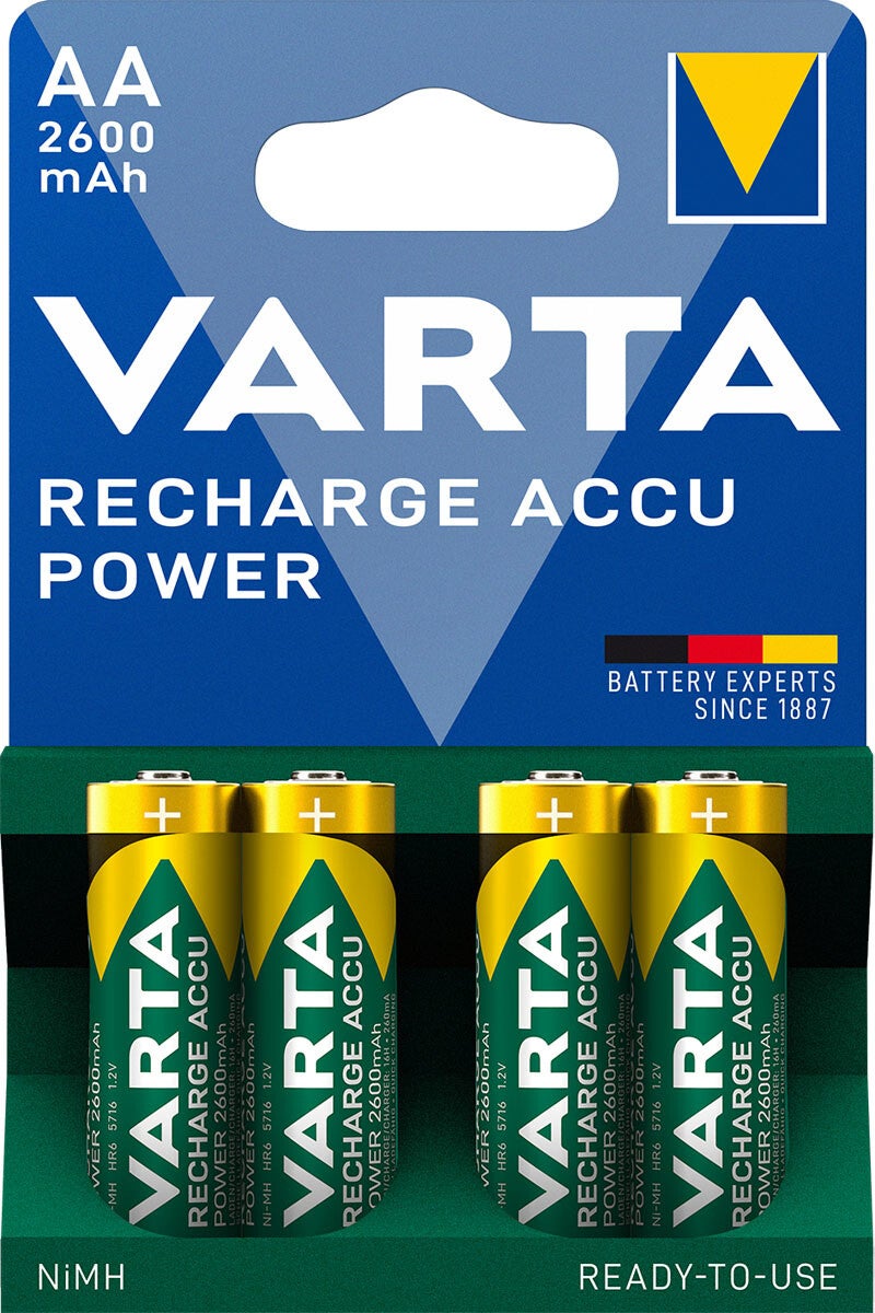 Varta 5716 Rechargeable NiMH AA Batterijen HR06 (2600 mAh) Blister á 8 Batterijen