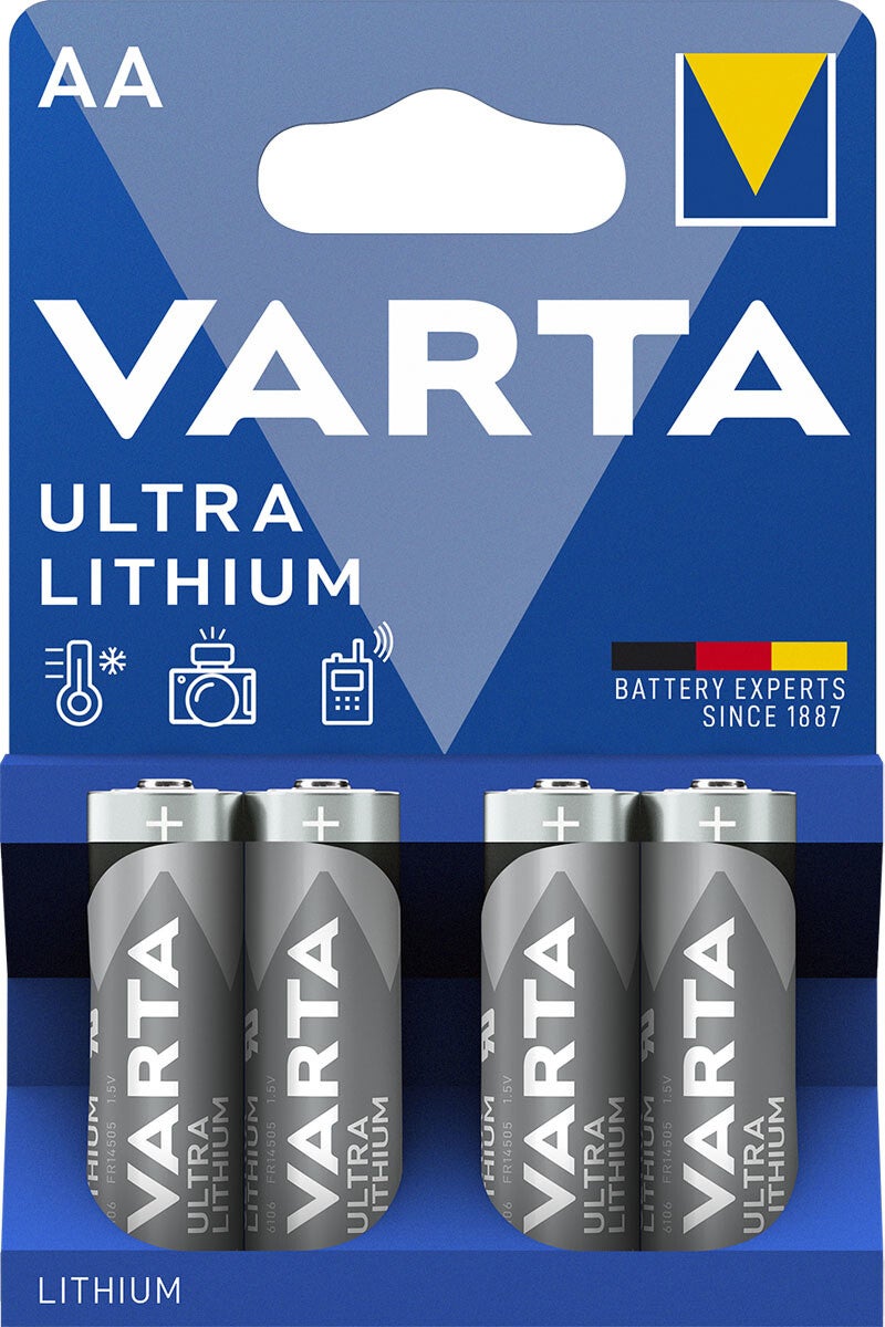 Varta 6106 Ultra Lithium AA Batterijen FR06 Blister á 8 Batterijen