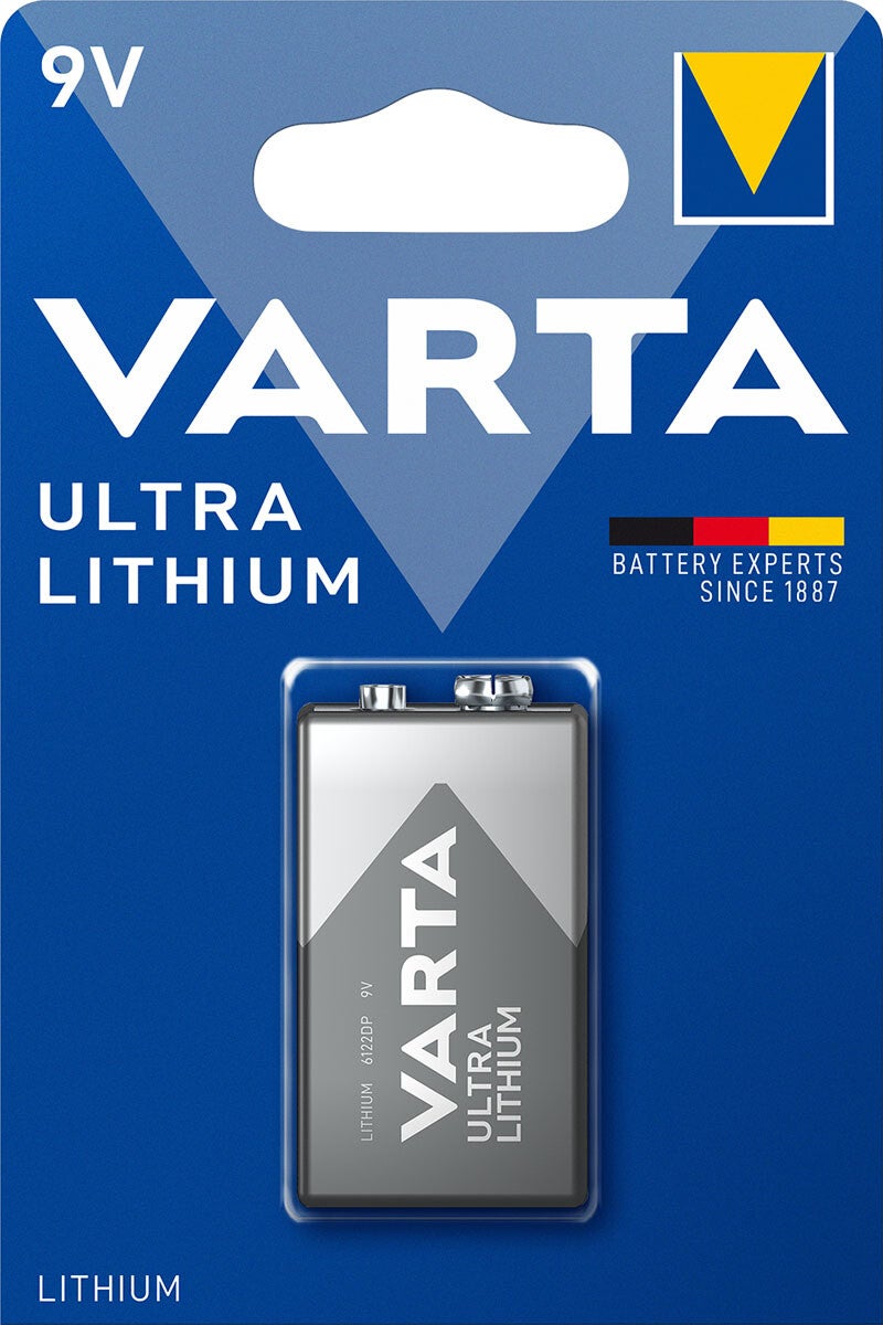 Varta 6122 Ultra Lithium 9V Batterijen 6LF62 Blister á 1 batterij