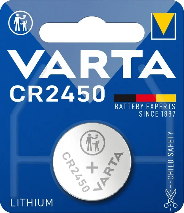 Varta 6450 Lithium Knoopcelbatterijen CR2450 Blister á 5 Batterijen