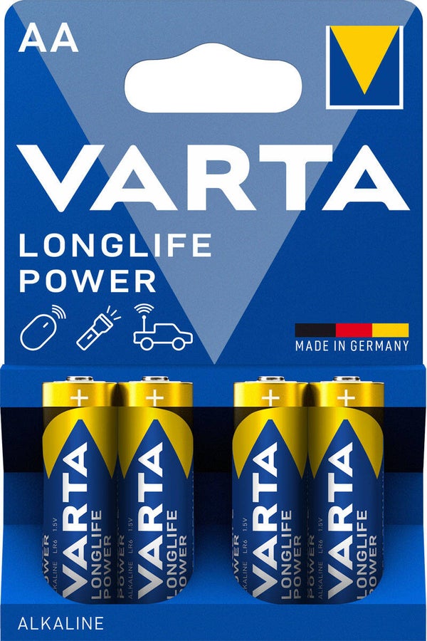 Varta Longlife Power AA Batterijen LR06 Blister á 4 Batterijen