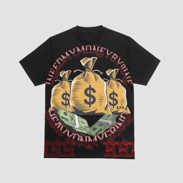 heavy on my grind dollar signs long sleeve