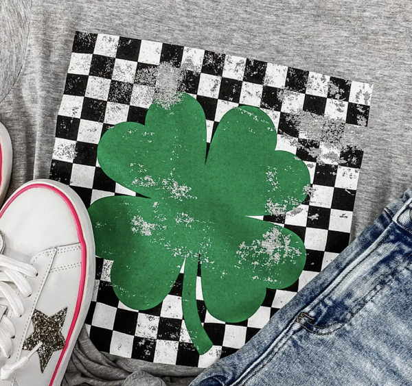Checkered Shamrock Tee