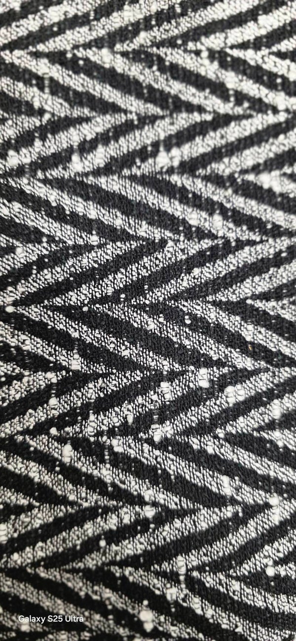 TWEED NOIR GRIS ET BLANC