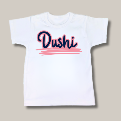 kinder t-shirt met "Dushi"