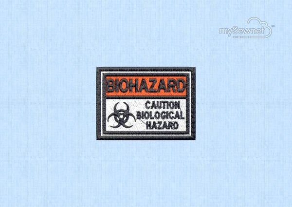 Caution Biohazard Embroidered patch