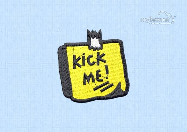 Kick me embroidered Patch