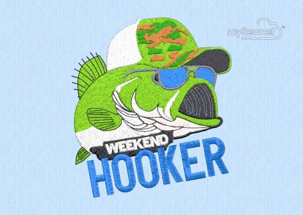 Weekend hooker Embroidery design *not a digital product*