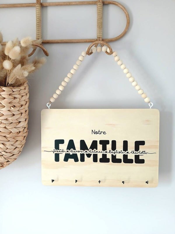 Porte clés mural Famille