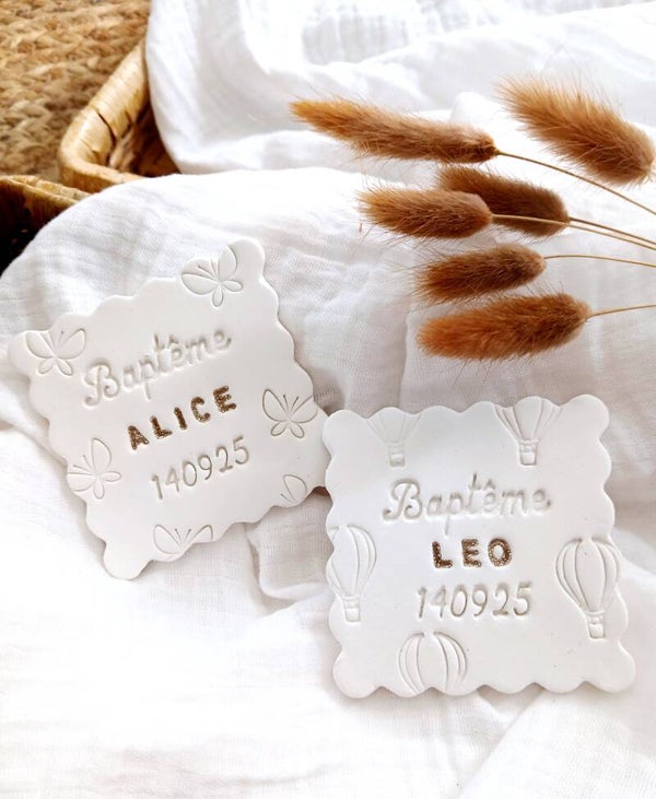 Magnet biscuit Baptême