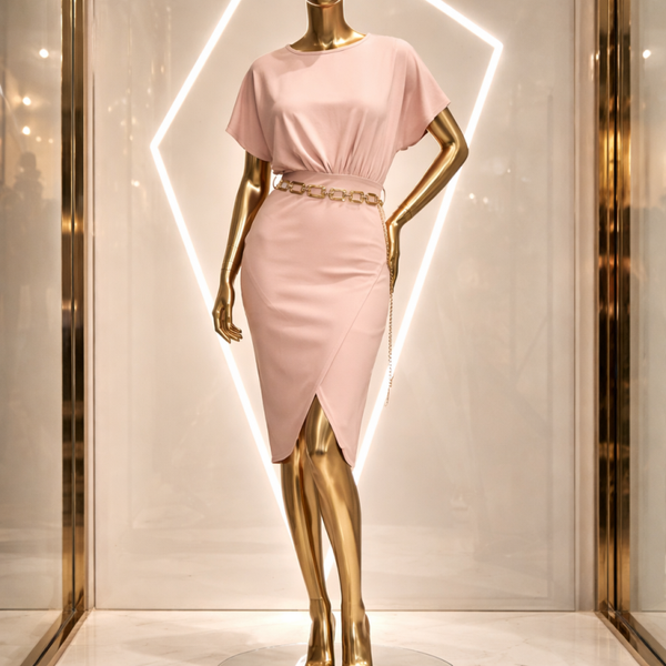 Prettylittlething Ladies Plush Pink Wrap Dress