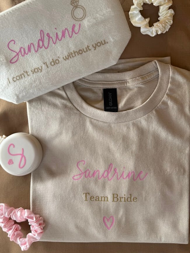 Gepersonaliseerde Team Bride t-shirt