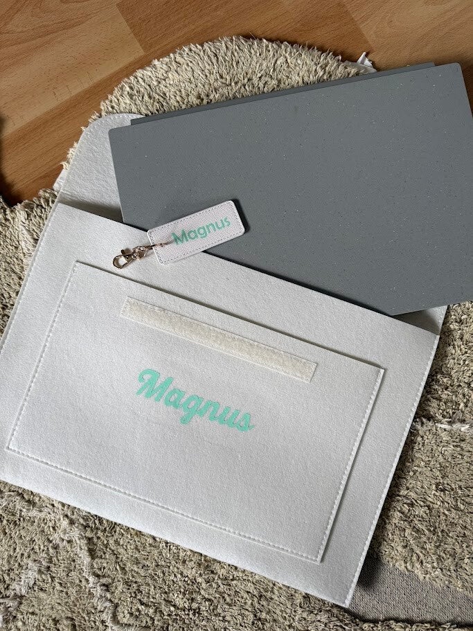 Vilten Laptophoes Gepersonaliseerd