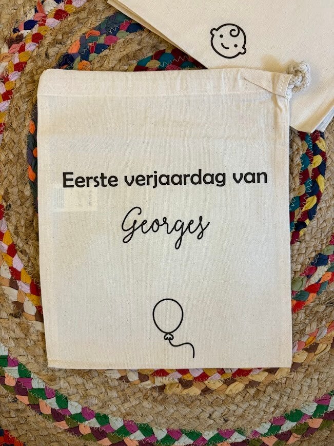 Bewaarzak - "Eerste verjaardag van ..."