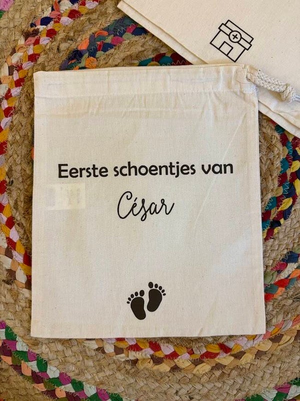 Bewaarzak - "Eerste schoentjes van ..."