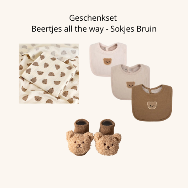 Geschenkset - Beertjes All The Way - Sokjes Bruin
