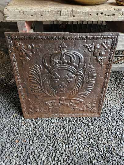 Grote antieke haardplaat