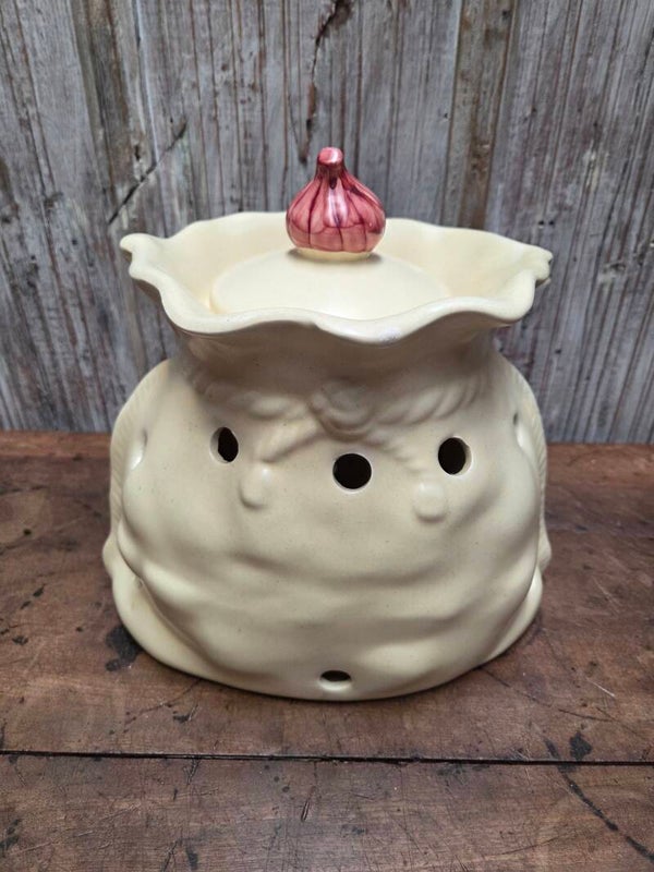 Vintage uien-/knoflookpot