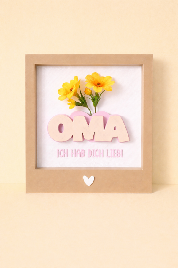 Bilderrahmen "Oma - Ich hab dich lieb"