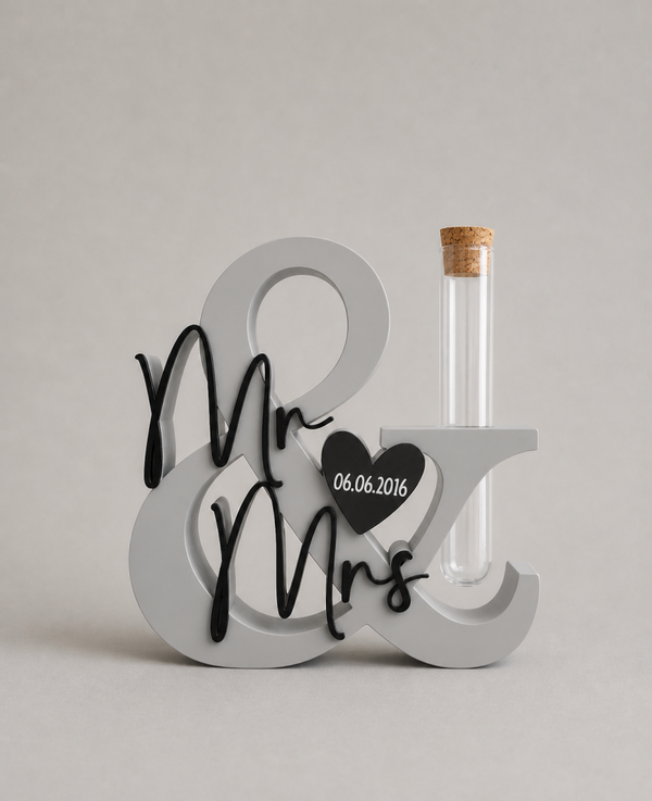 Aufsteller "Mr.&Mrs." personalisierbar